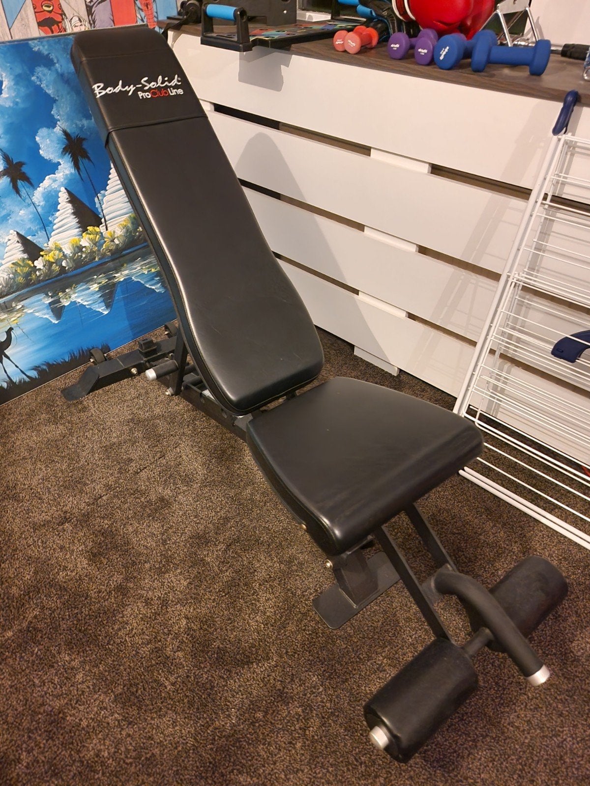 fitnes bankje, Sport en Fitness, Fitnessmaterialen, Ophalen, Zo goed als nieuw, Fitnessbank
