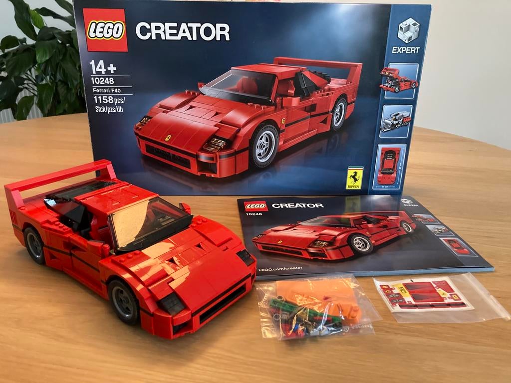 Te koop: Lego set 10248 Creator Expert Ferrari F40, Ophalen of Verzenden, Gebruikt, Complete set, Lego