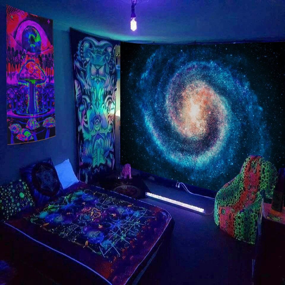 Ruimte Glow In The Dark Wandkleed 1 / 3D Wand Kleed Space, Verzenden, Nieuw, Wandkleed