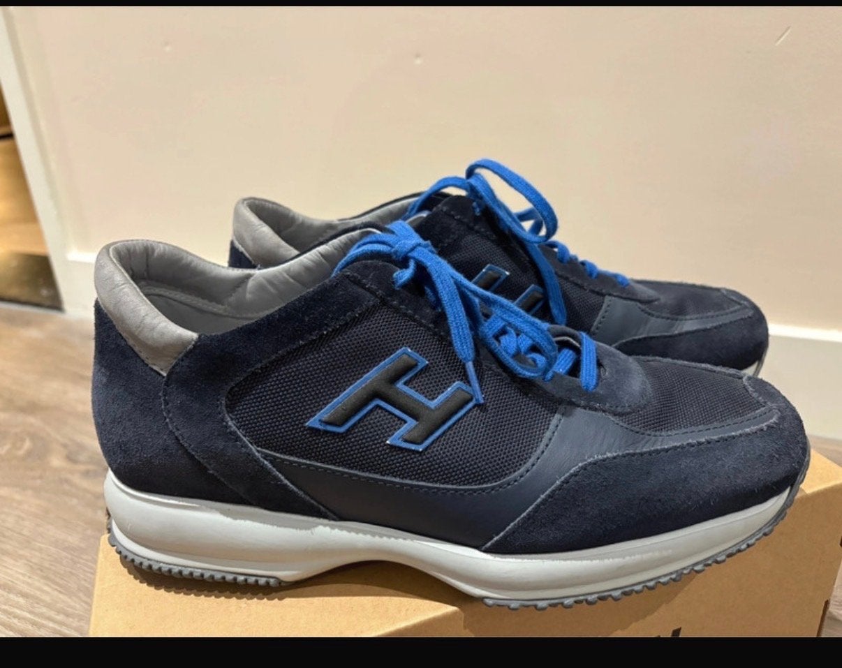 Originele Hogan Interactive H Flock Sneakers - Maat 8, Kleding | Heren, Ophalen of Verzenden, Zo goed als nieuw, Blauw, Sneakers of Gympen