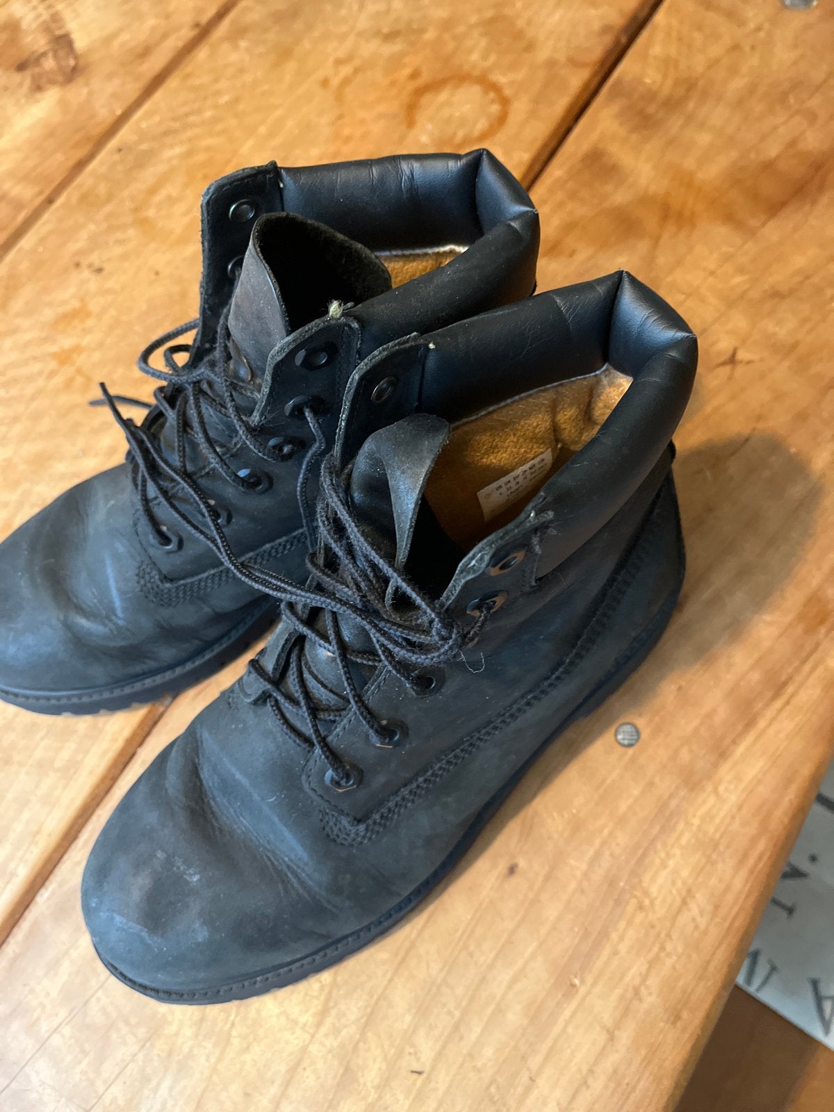 Maat 39 Zwarte Timberland laarzen - Gedragen, Ophalen, Gedragen, Zwart, Lage of Enkellaarzen