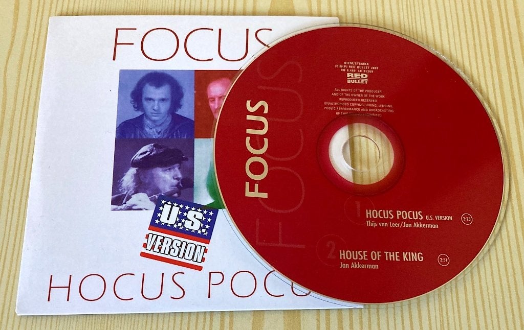 CD Single Focus - Hocus Pocus (US Version) 2 Tracks, Ophalen, Zo goed als nieuw, Pop