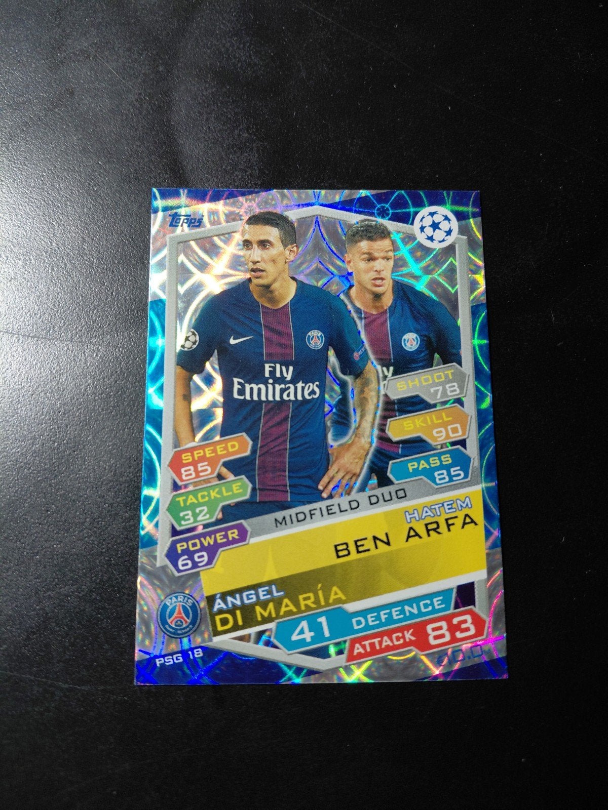 Di maria/ben arfa (psg) topps 2016/17 midfield duo, Verzamelen, Verzenden, Nieuw, Buitenlandse clubs, Spelerskaart