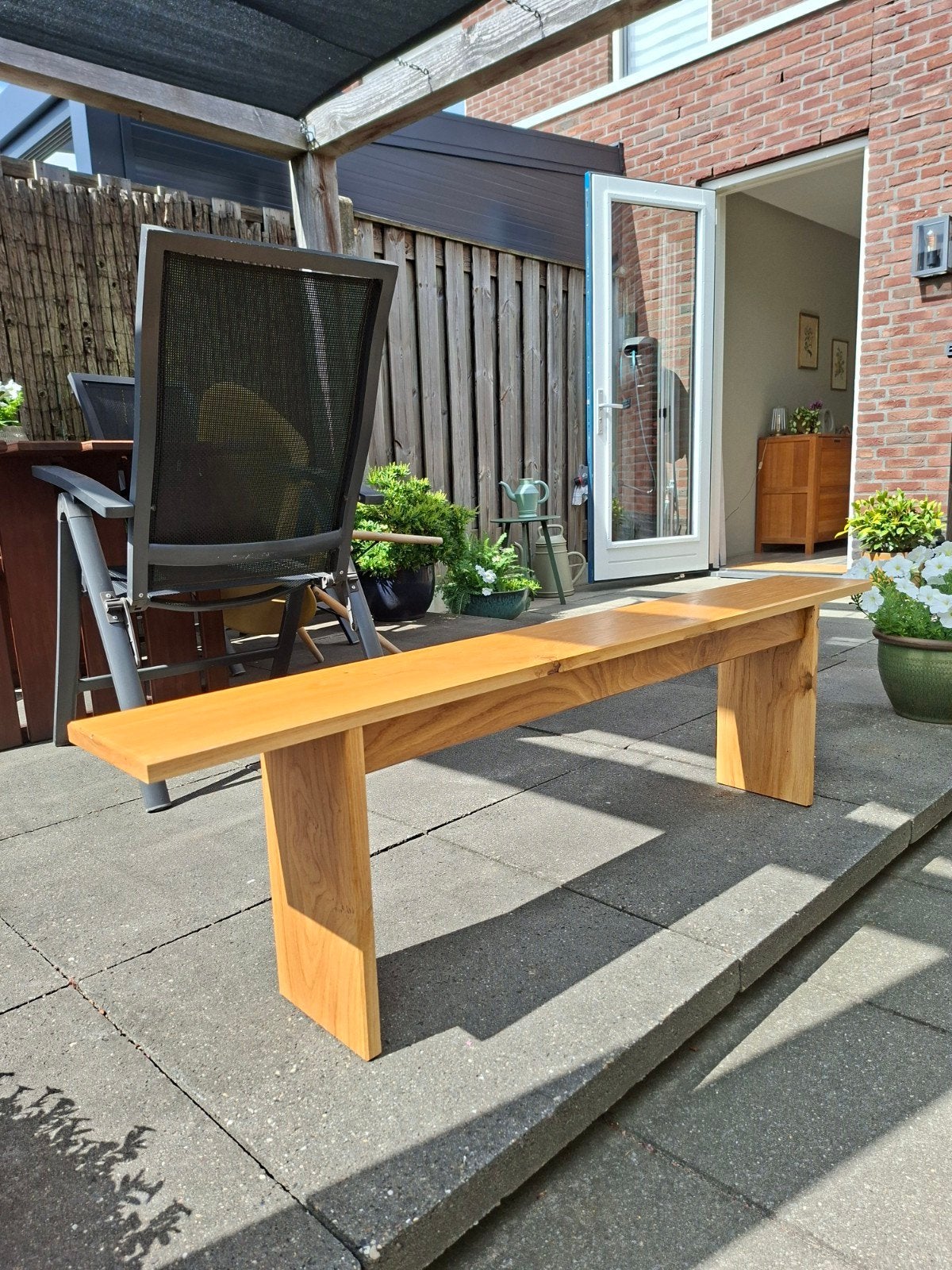Vensterbankje eikenhout, Huis en Inrichting, Tafels | Sidetables, Ophalen, 100 tot 150 cm, Eikenhout, Minder dan 25 cm