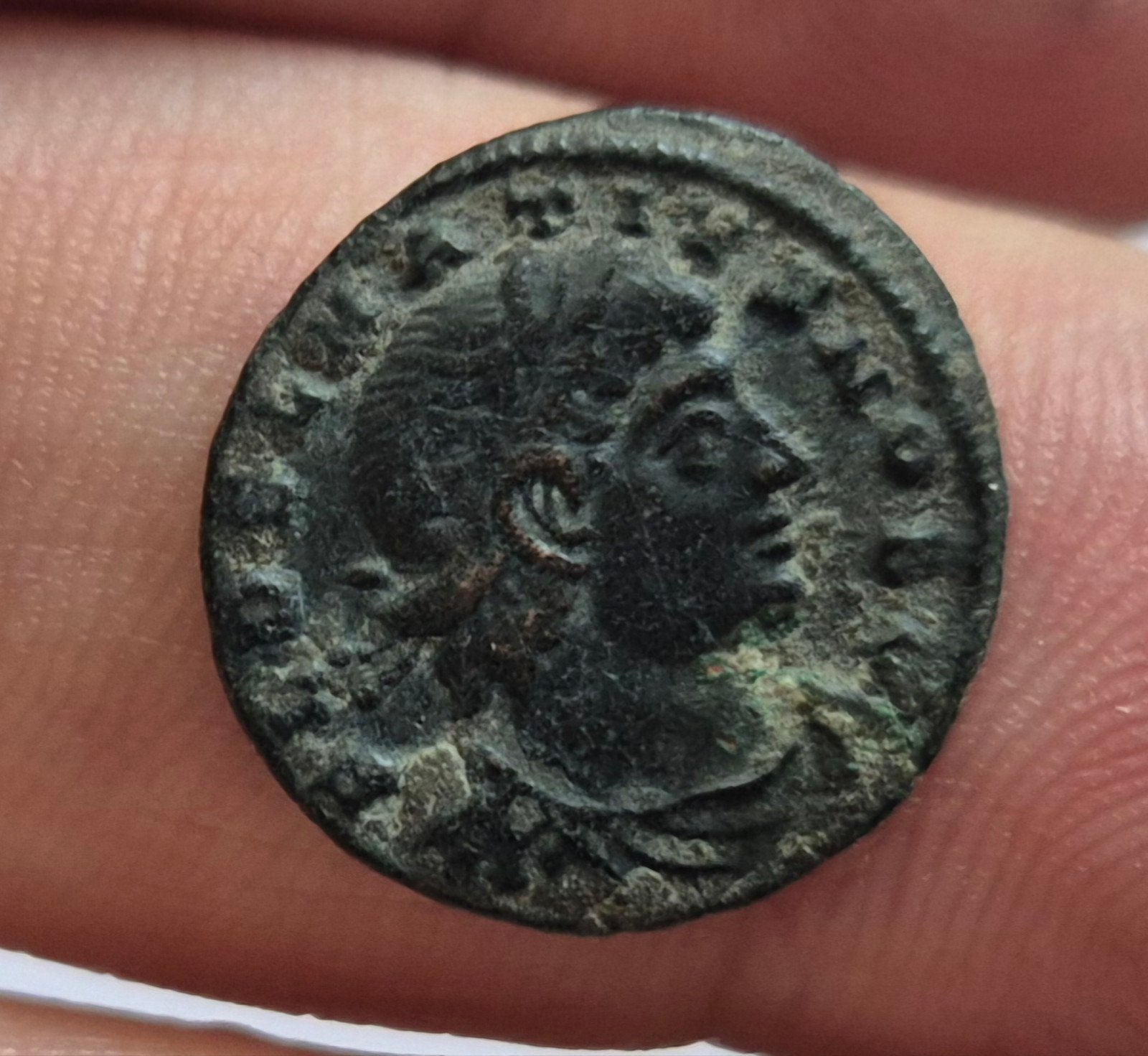Caesar Delmatius brons bodemvondst. 335- 337 AD., Ophalen of Verzenden, Overige landen