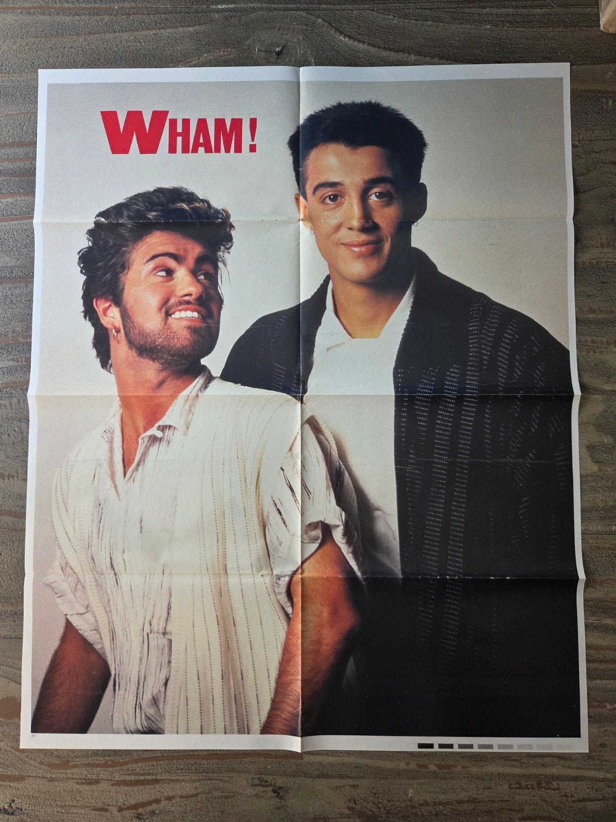 Wham! Poster - George Michael & Andrew Ridgeley, Ophalen of Verzenden, Zo goed als nieuw, Poster, Artwork of Schilderij