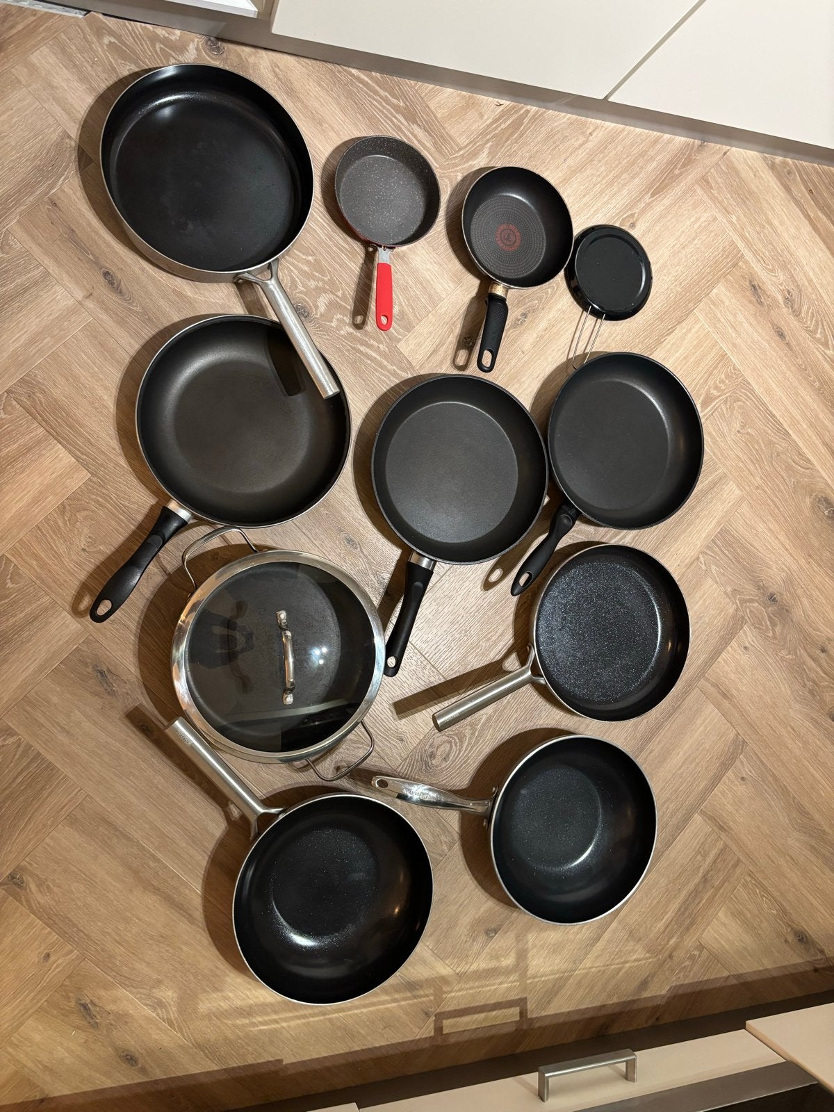 Pannenset – diverse pannen voor gasfornuis, Ophalen, Gebruikt, Antiaanbaklaag, Pannenset