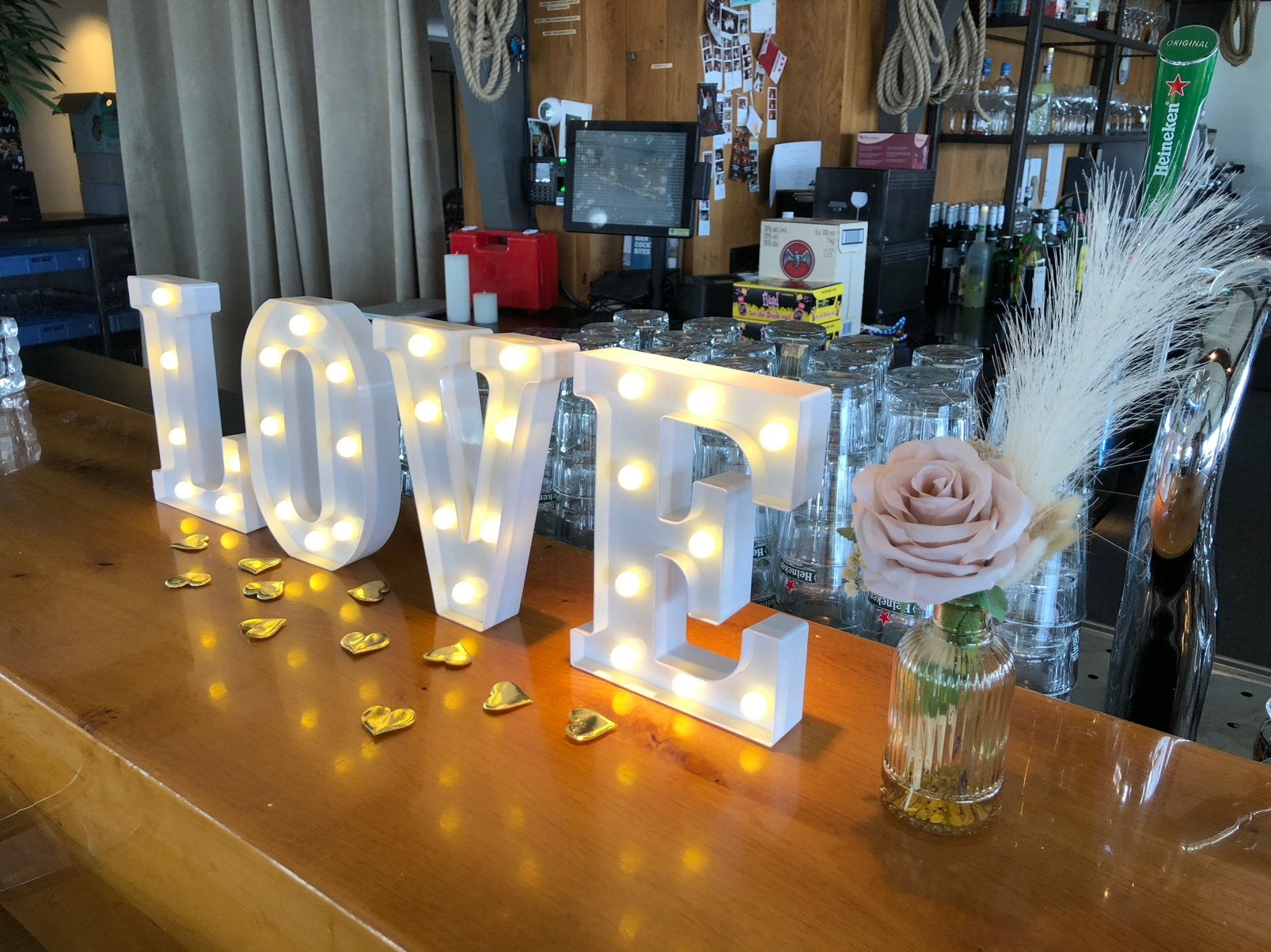 Love lichtletters voor bruiloft of feestje, Ophalen, Zo goed als nieuw, Versiering, Geboorte of Huwelijk