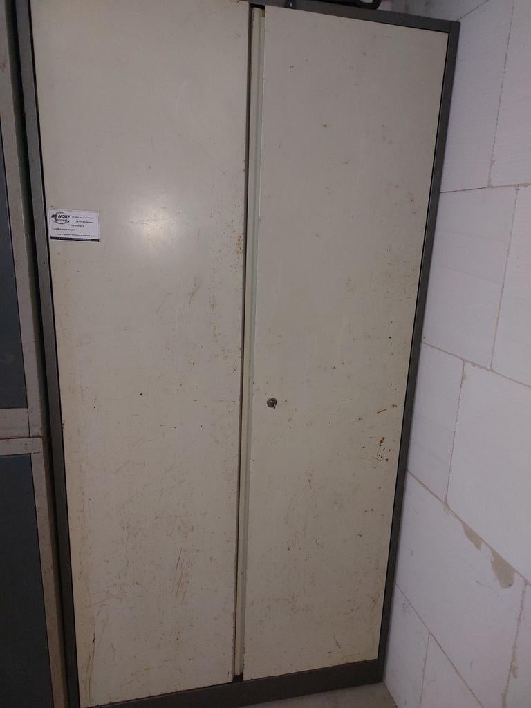 Metalen archiefkast met twee deuren, Ophalen, Gebruikt, 50 tot 100 cm, Metaal