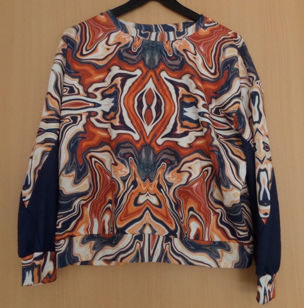 Bedrukte, aparte trui van Shein maat 40 van polyester, Ophalen of Verzenden, Zo goed als nieuw, Maat 38/40 (M), Meerkleurig