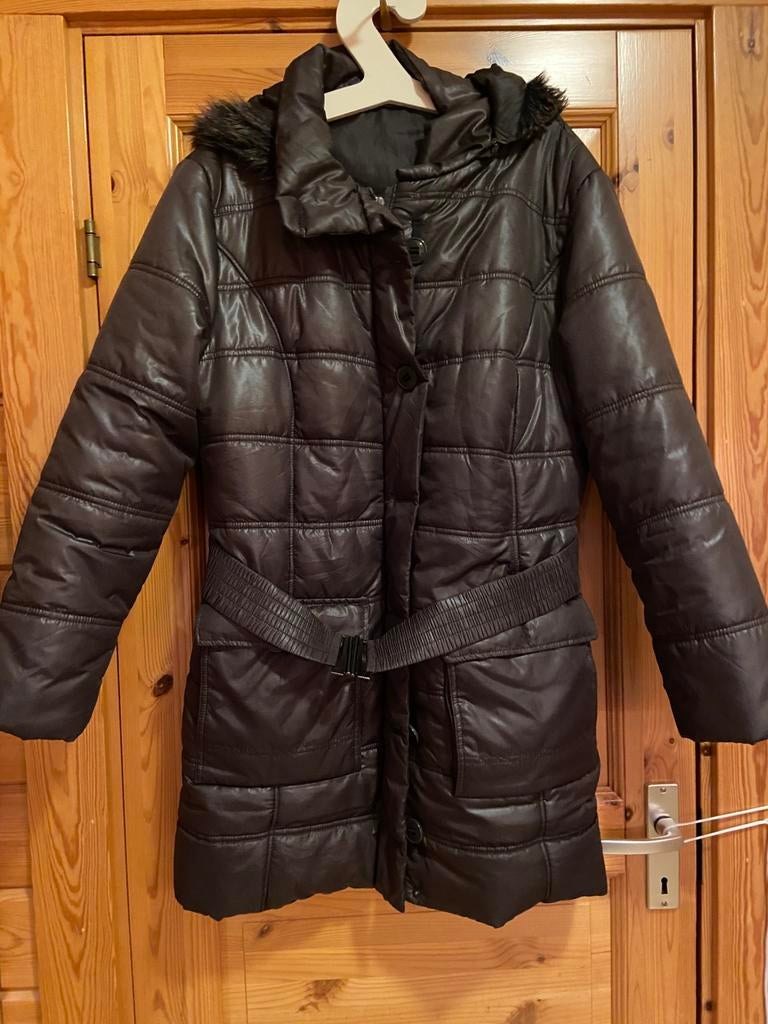 Jas bruin Gina Benotti 46 cappuchon zakken oto60 lengte 90, Ophalen of Verzenden, Zo goed als nieuw, Maat 46/48 (XL) of groter