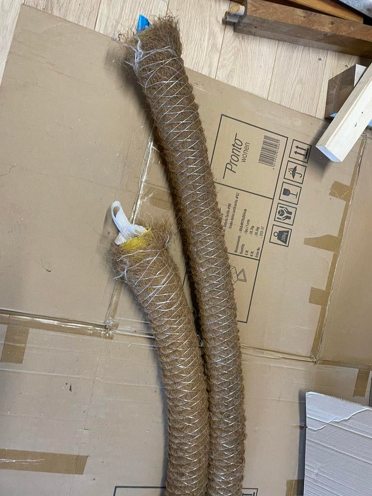 2 stukken kokos drain 80mm, Afvoer, Pvc, 2 tot 4 meter, Nieuw