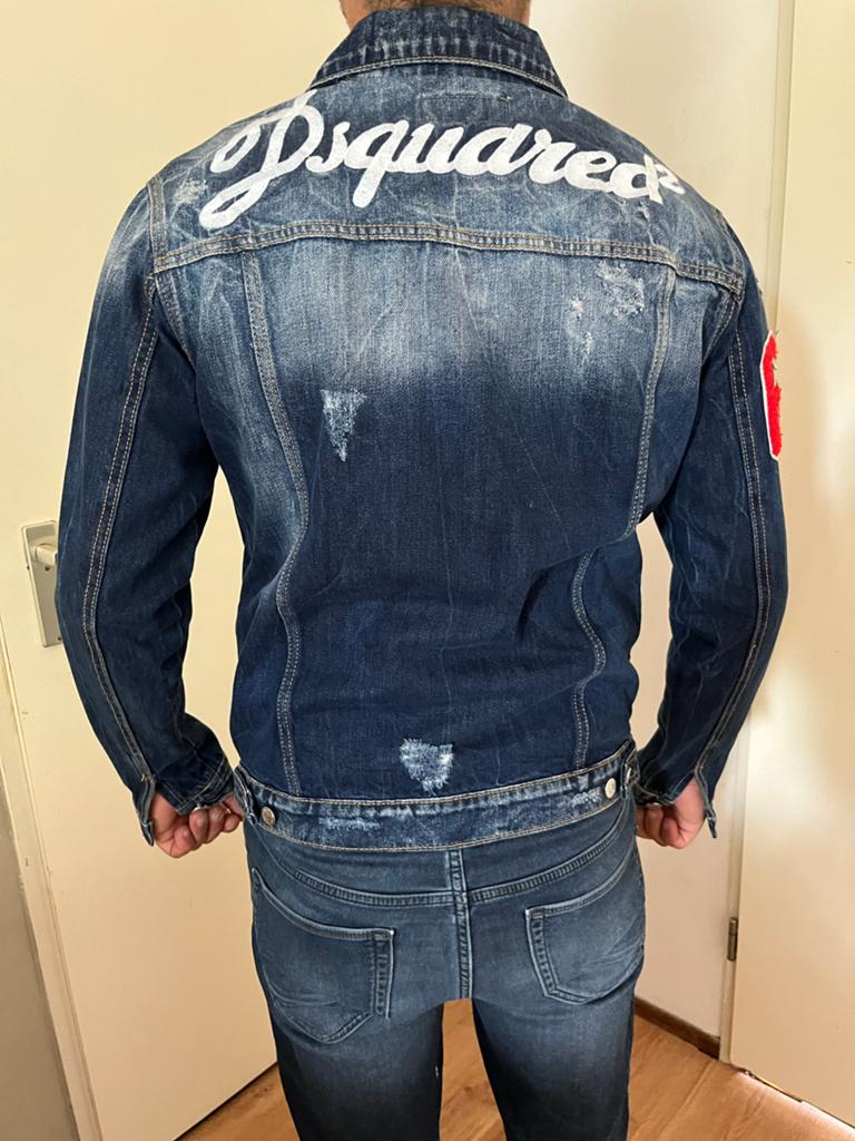 Dsquared2 Spijkerjas Maat 48 - Zo goed als nieuw, Ophalen of Verzenden, Zo goed als nieuw, Maat 48/50 (M), Blauw