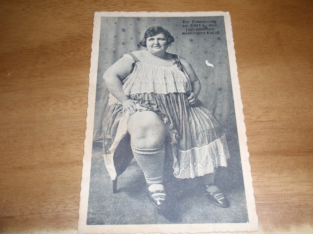 ( Gebreken klein ) Dikke Dame Anita de jeugdige kolos, Verzamelen, Verzenden, Voor 1920, Ongelopen, Sterren en Beroemdheden