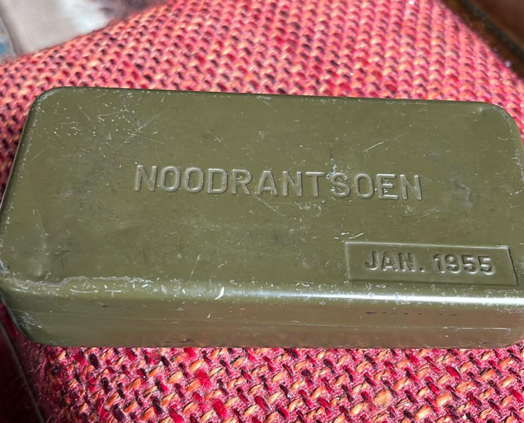 Oud Blikje “ Noodrantsoen Jan.1955 “, Ophalen of Verzenden, Landmacht, Nederland