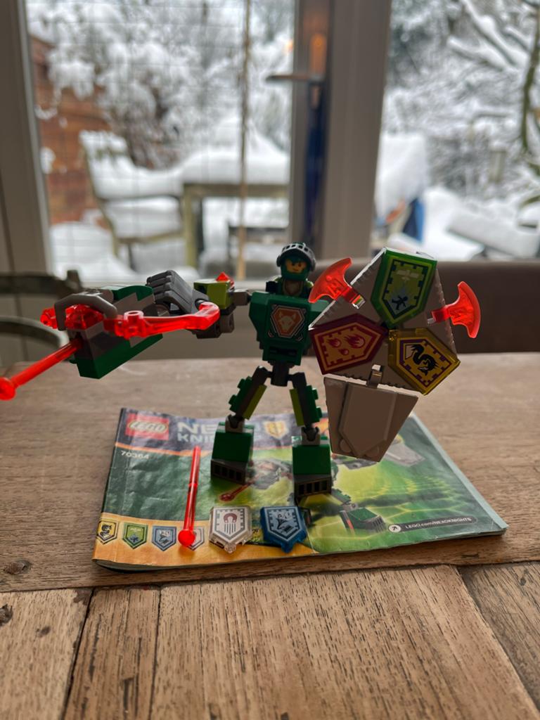 LEGO Nexo Knights 70364 Battle Suit Aaron, Lego, Ophalen of Verzenden, Zo goed als nieuw, Compleet