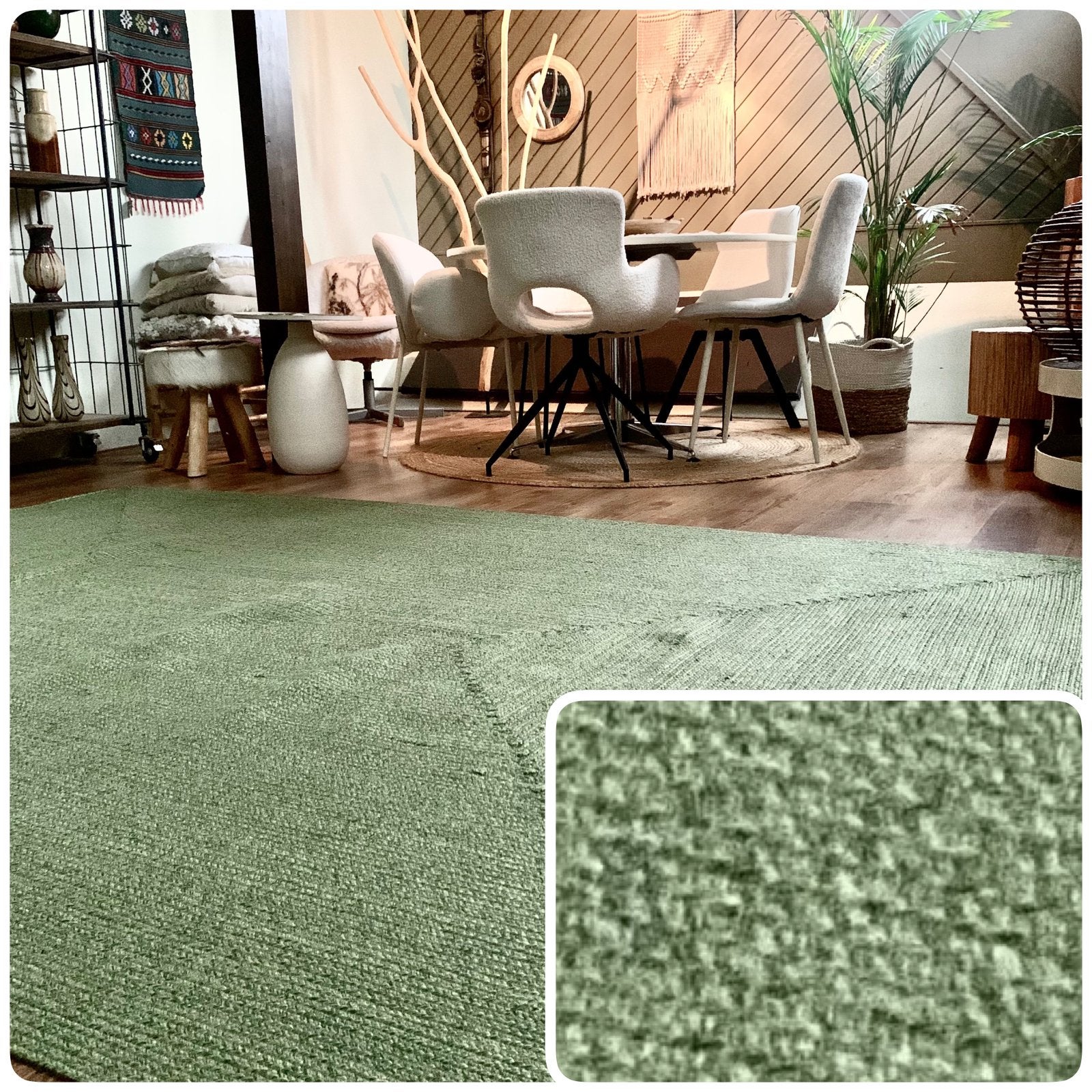 Bali de luxe - natural green xl vloerkleed- fotoshoot, Ophalen, 200 cm of meer, Zo goed als nieuw, 200 cm of meer