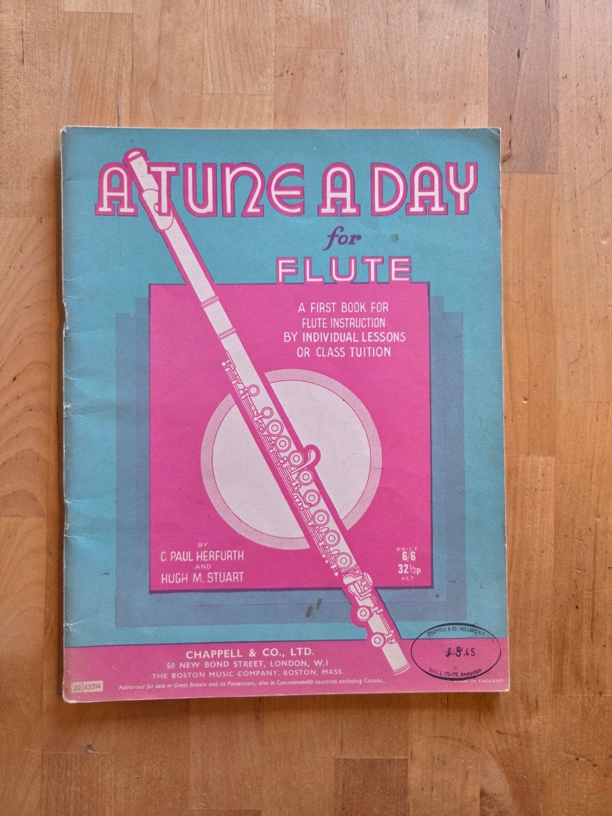 A Tune A Day for Flute - Lesboek voor Dwarsfluit, Verzenden, Gebruikt, Les of Cursus, Dwarsfluit of Piccolo
