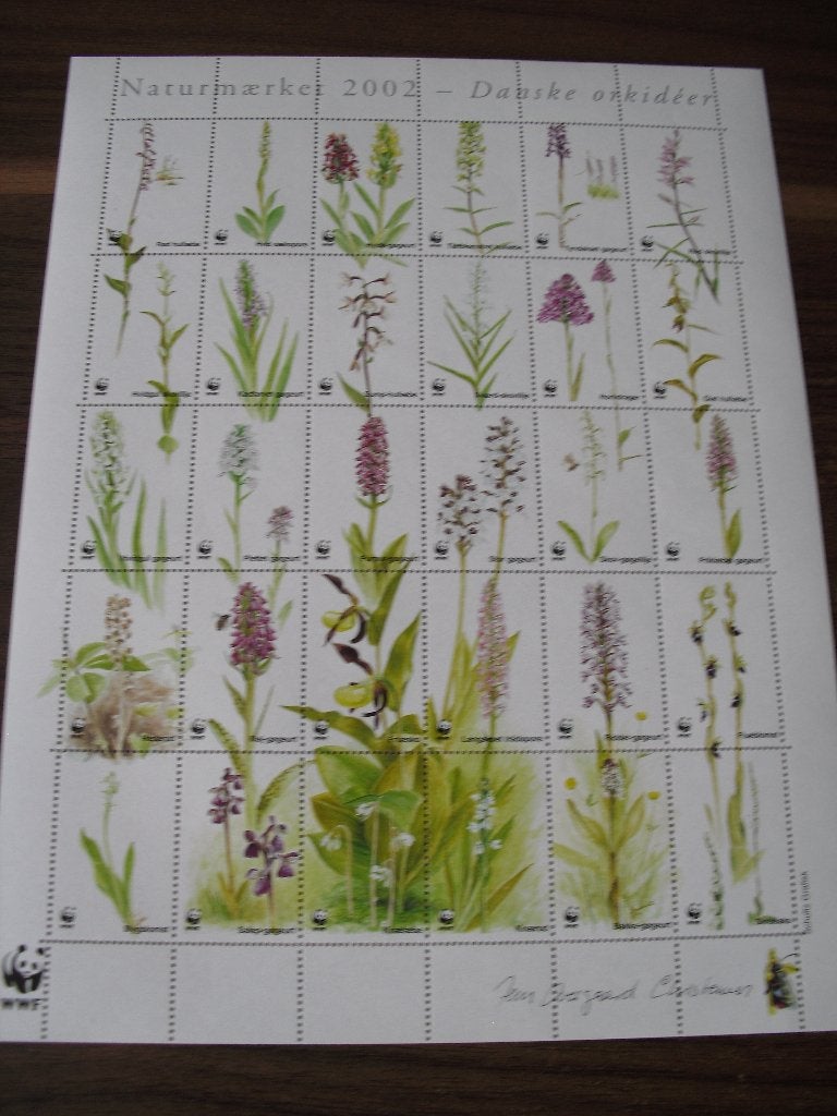 WWF Orchideeën Denemarken 2002 (1593), Verzenden, Postfris, Dier of Natuur