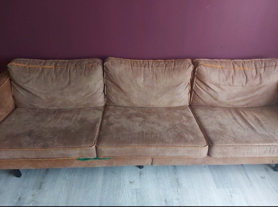 GRATIS bank - Gebruikt met gebruikerssporen, Ophalen, 250 tot 300 cm, Gebruikt, 75 tot 100 cm