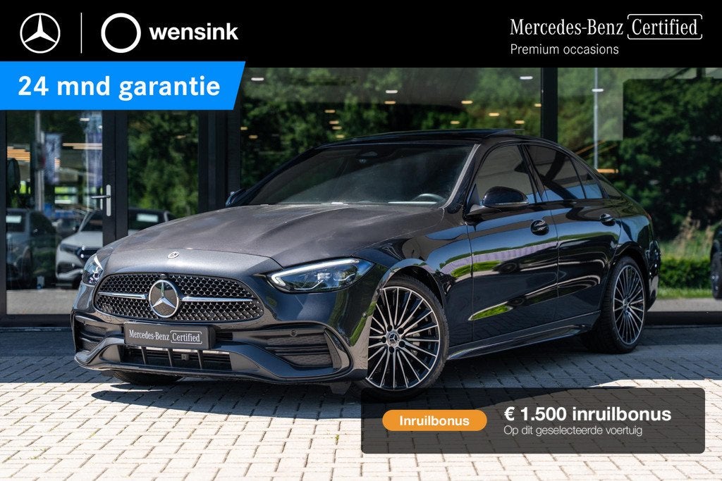 Mercedes-Benz C-klasse 180 Star Edition AMG line | Panorama-, Achterwielaandrijving, Origineel Nederlands, Bedrijf, 170 pk