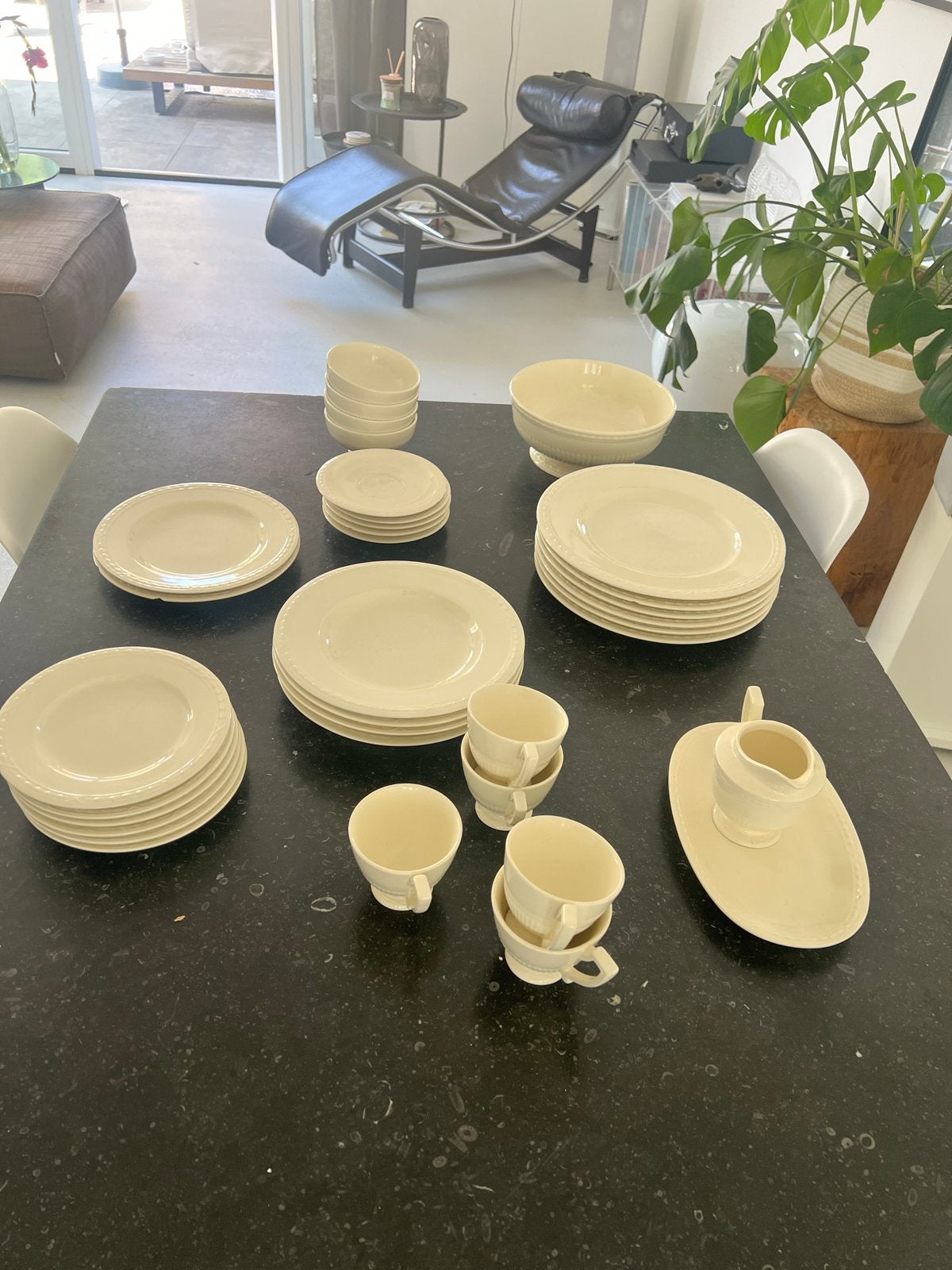 Recamier Royal Creamware Servies - bijna Compleet en Elegant, Ophalen, Gebruikt, Overige merken, Compleet servies