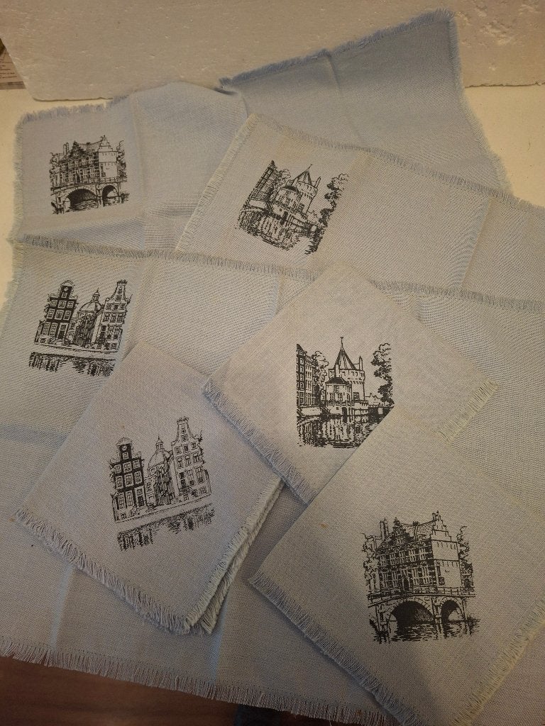 Amsterdams Grachtenservies - 3 placemats & 3 servetten, Ophalen of Verzenden
