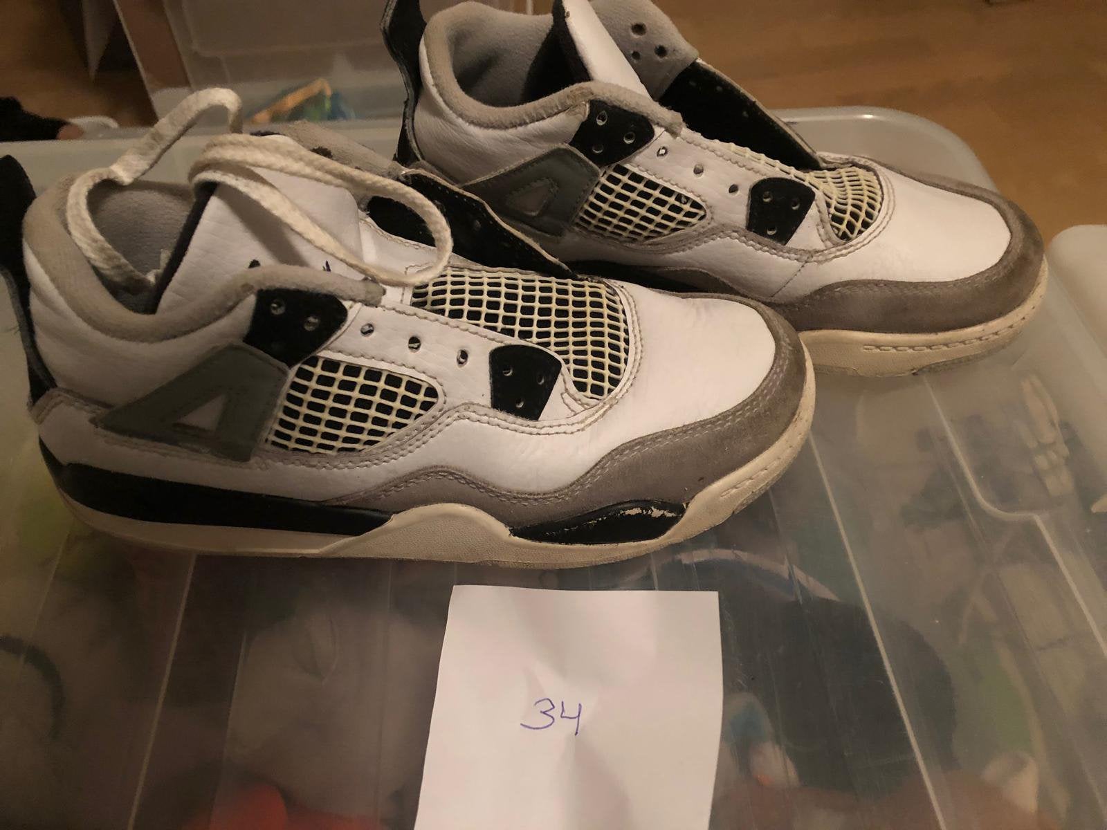 Jordans 4 wit, Wit, Overige typen, Ophalen of Verzenden, Zo goed als nieuw