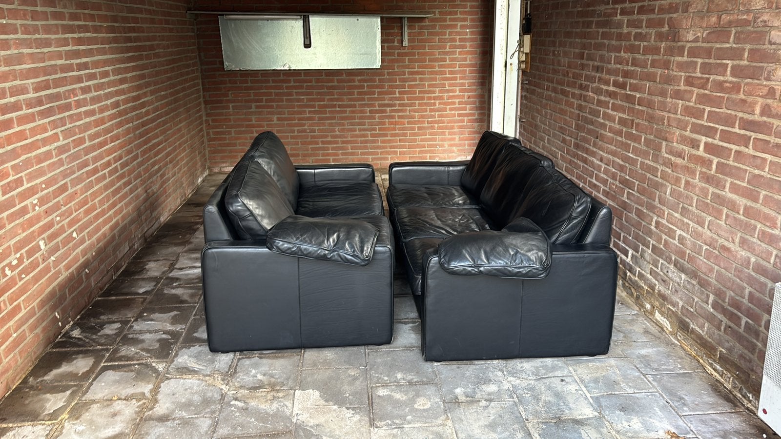 2 cor conseta origineel leren banken, Huis en Inrichting, Banken | Bankstellen, Ophalen, 250 tot 300 cm, 100 tot 125 cm, Driepersoons