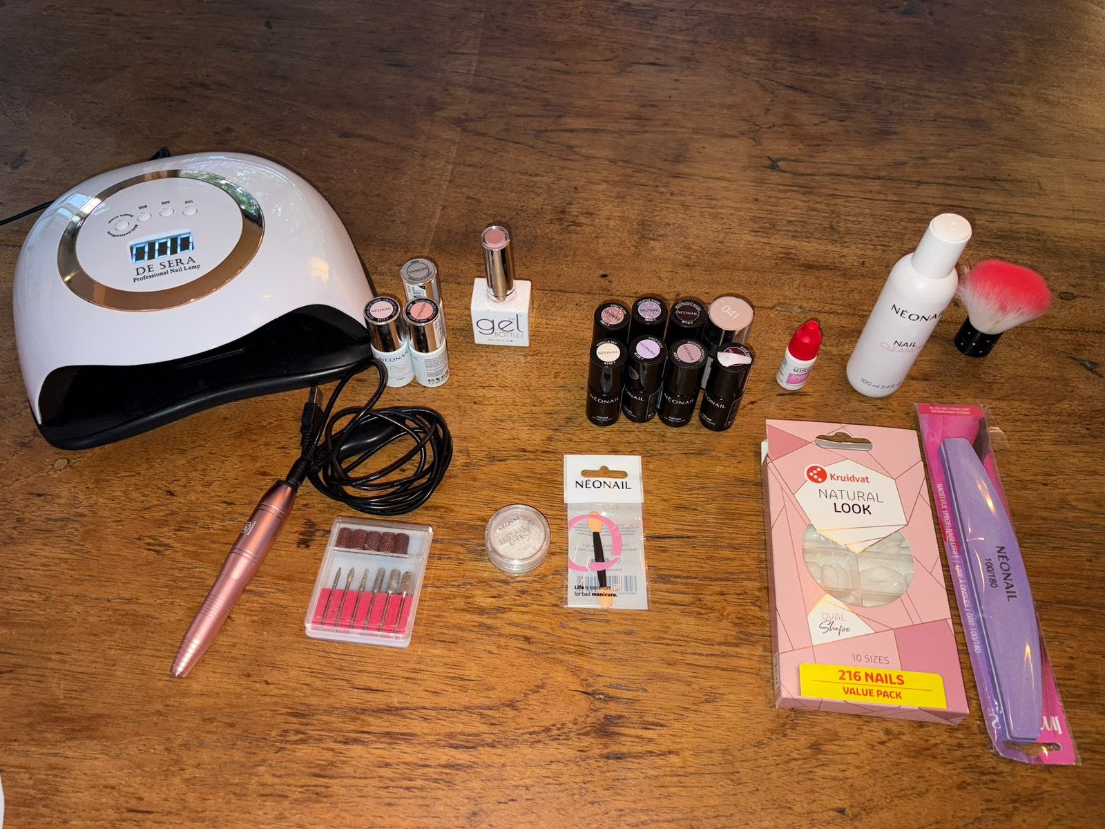 Complete gellak set met UV lamp, Ophalen of Verzenden, Zo goed als nieuw, Handen en Nagels