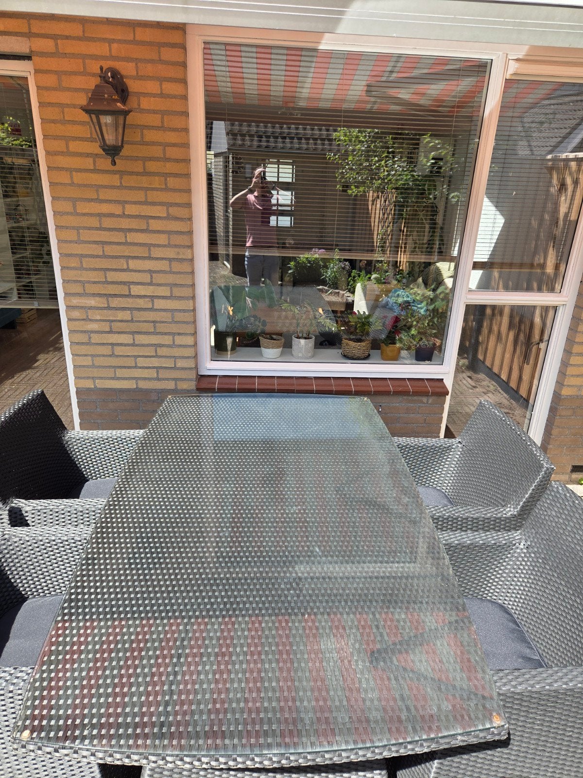 5 delige wicker tuinset, Tuin en Terras, Tuinhuizen, Ophalen, Kunststof, Gebruikt, 250 tot 500 cm