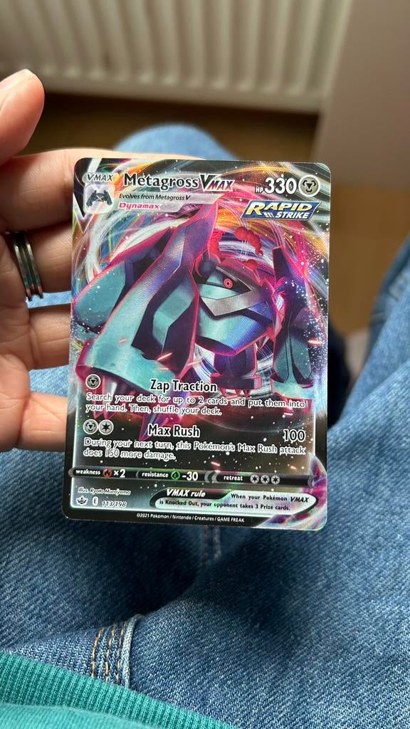 Kricketune V, Cape of Toughness(Gold) Metagross VMA VS X raw, Ophalen of Verzenden, Zo goed als nieuw, Meerdere kaarten