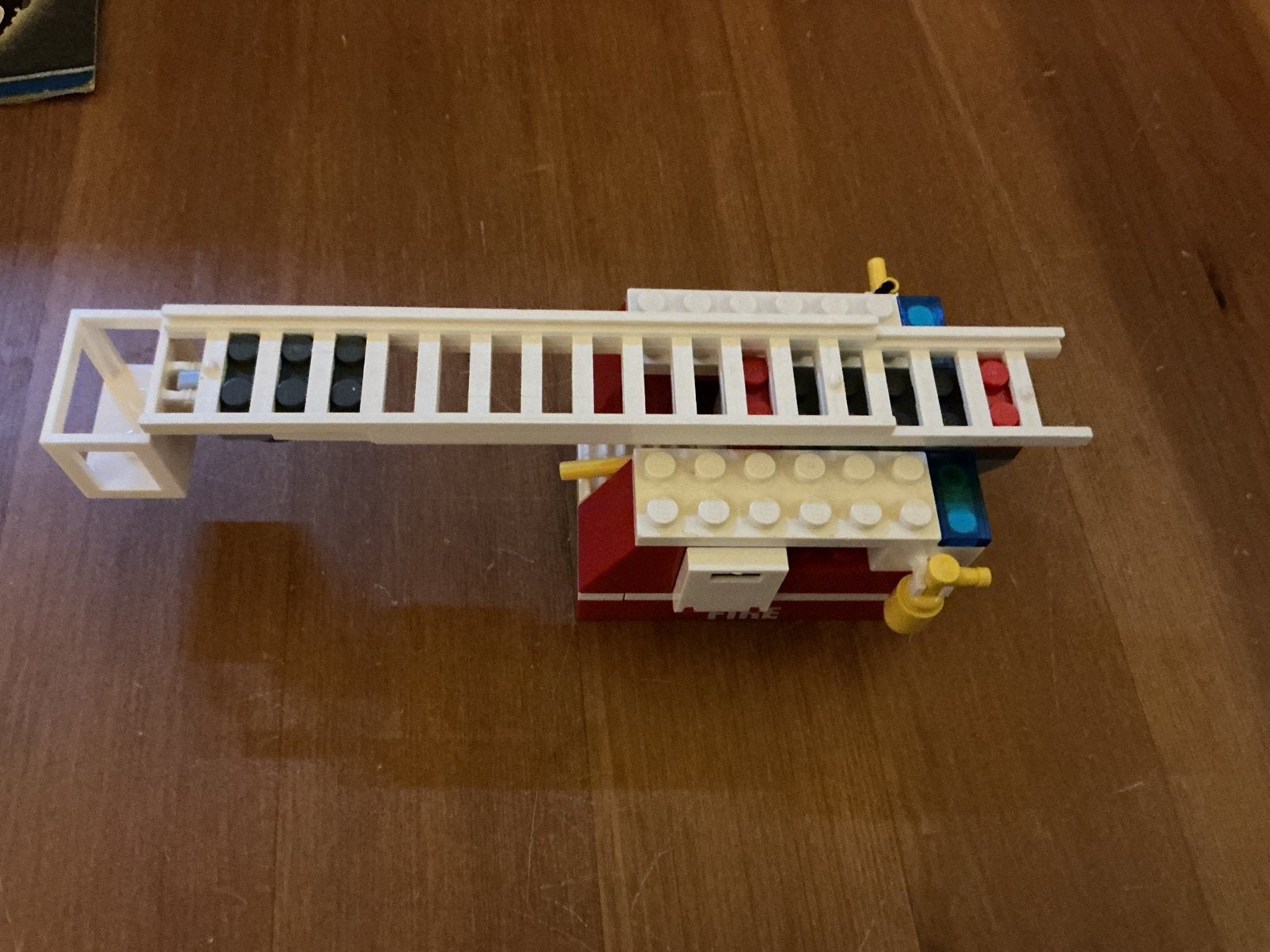 Lego brandweer met ladderwagen en boot, geen instructies, Lego, Ophalen of Verzenden, City, Gebruikt