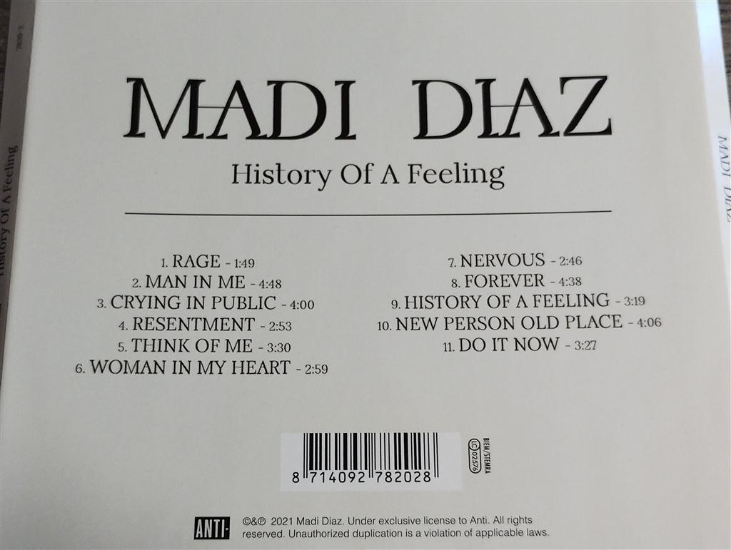 Madi Diaz ‎- History Of A Feeling, Ophalen of Verzenden, Zo goed als nieuw