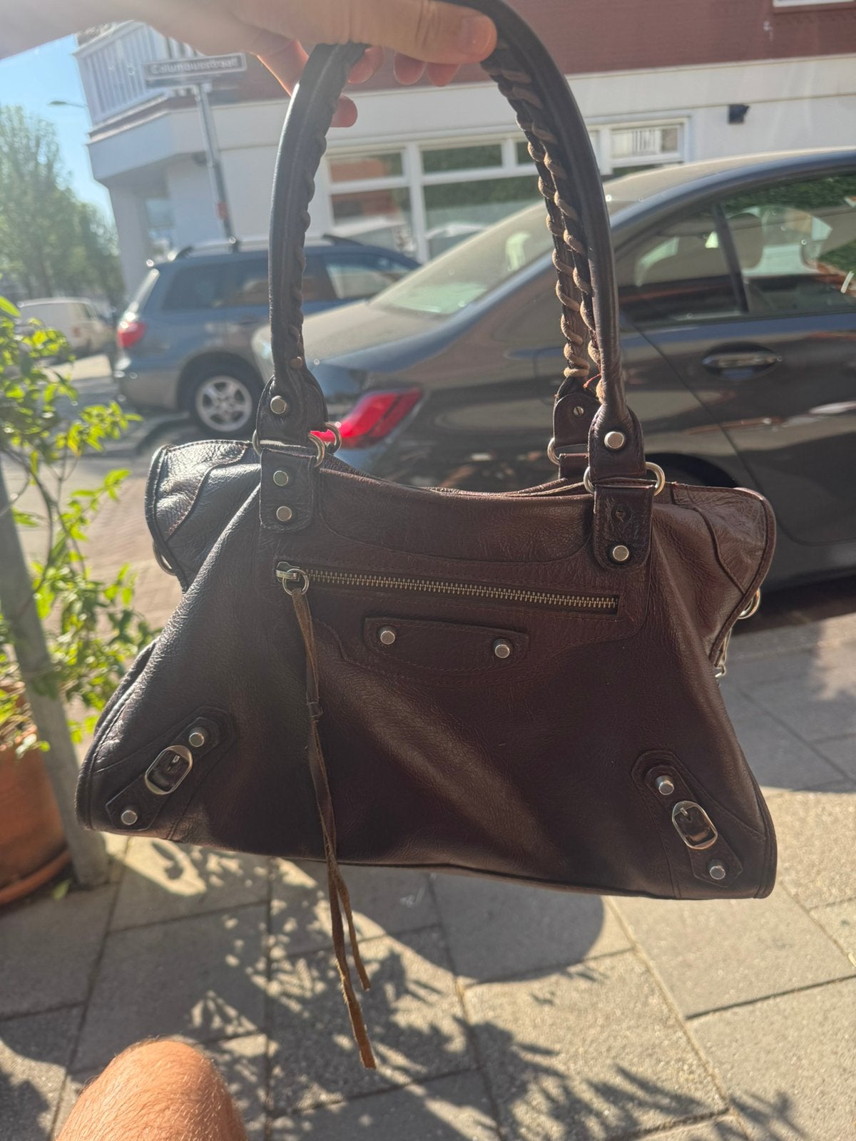 balenciaga tas, 40 tot 60 cm, 30 cm of meer, Bruin, Minder dan 35 cm