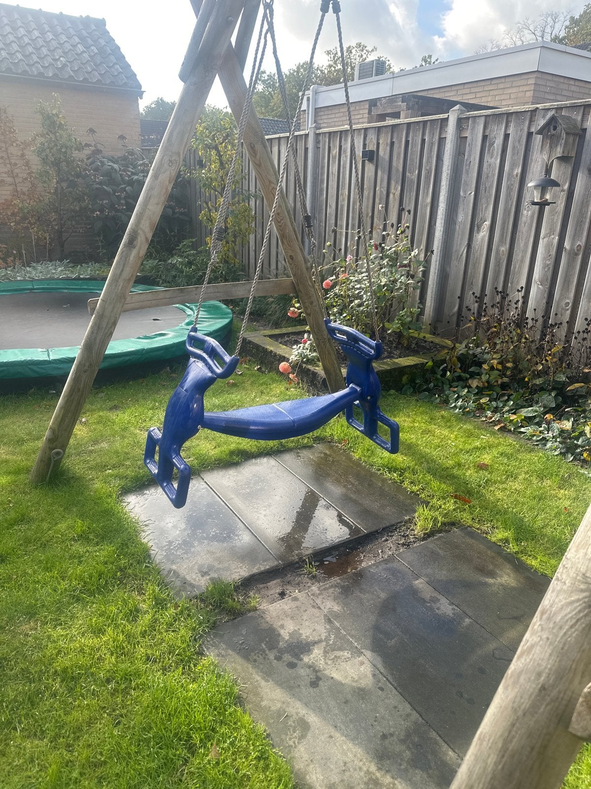 Duo schommel blauw - Stevig en veilig speelplezier!, Ophalen, Gebruikt, Schommel