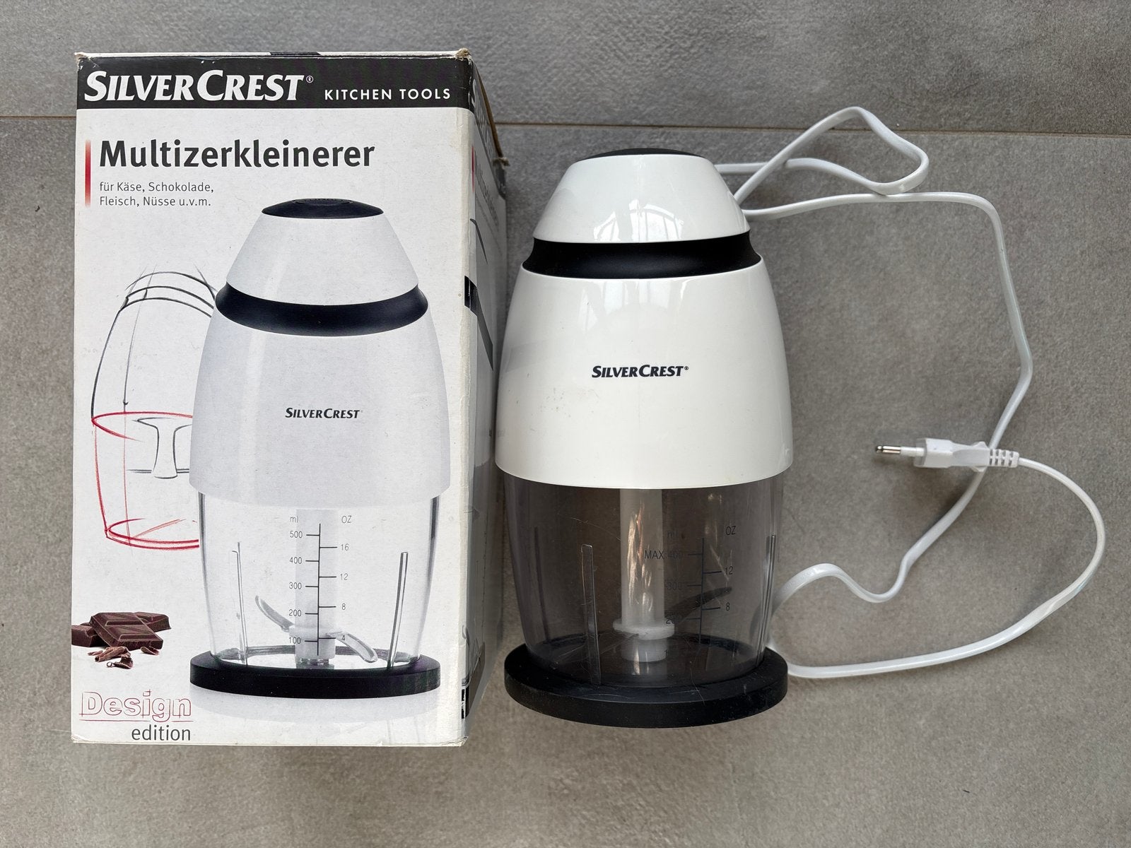 SilverCrest Multihakker 400W, Minder dan 1 liter, Ophalen of Verzenden, Zo goed als nieuw, 2 snelheden