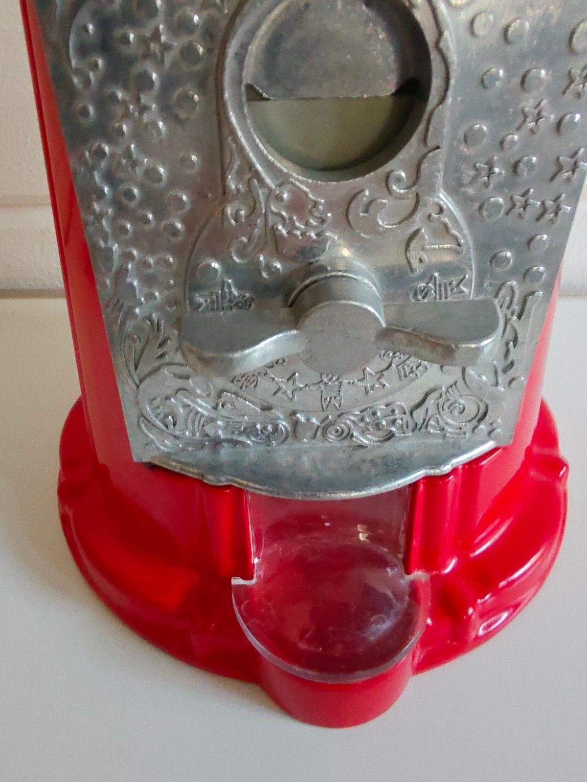 Leuke compacte kauwgom ballen automaat metaal/ glas 31 cm, Verzamelen, Automaten | Overige, Gebruikt, Ophalen of Verzenden, X