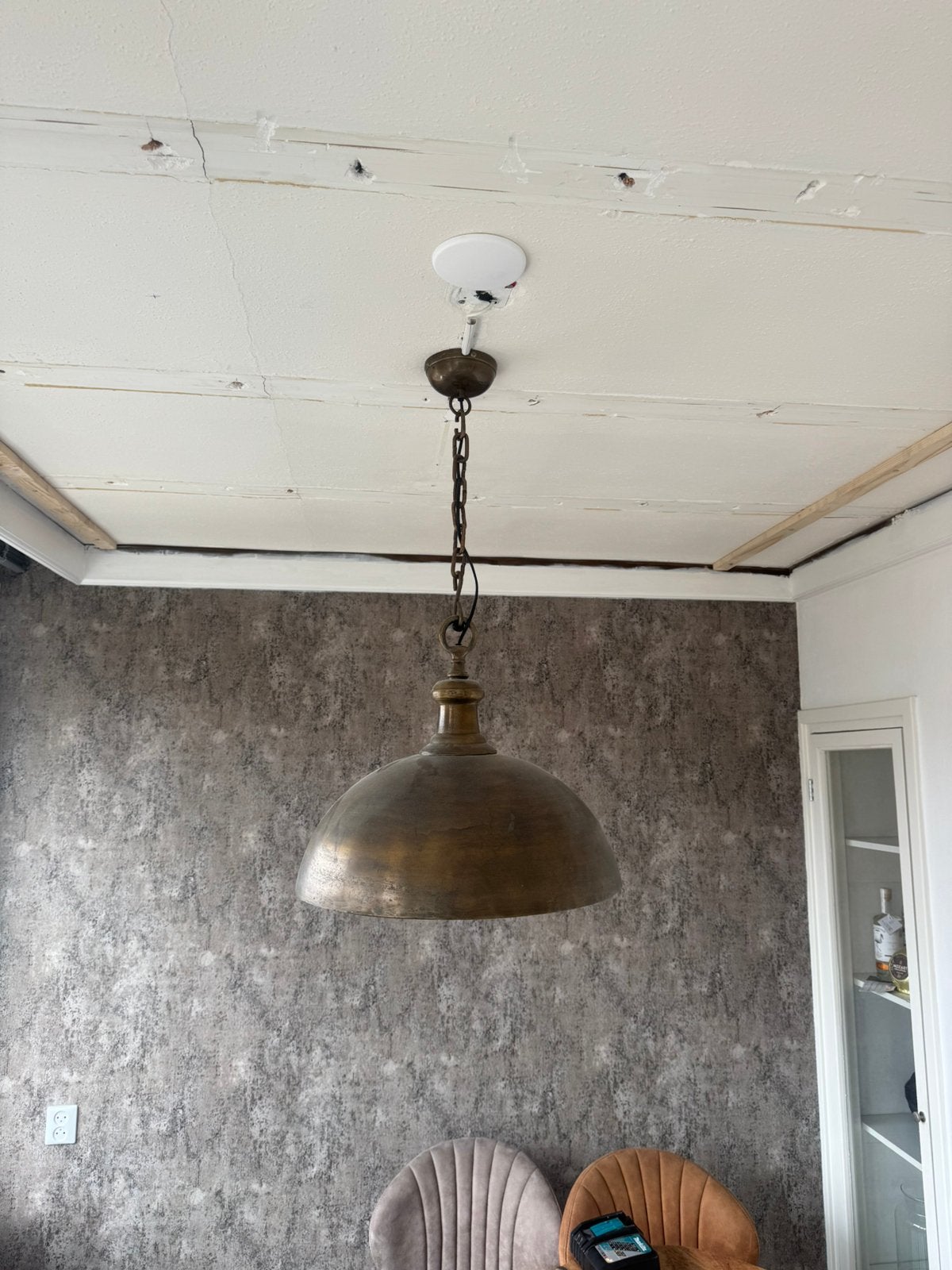 Industriele hanglamp, Huis en Inrichting, Ophalen, Zo goed als nieuw, Metaal, Industrieel