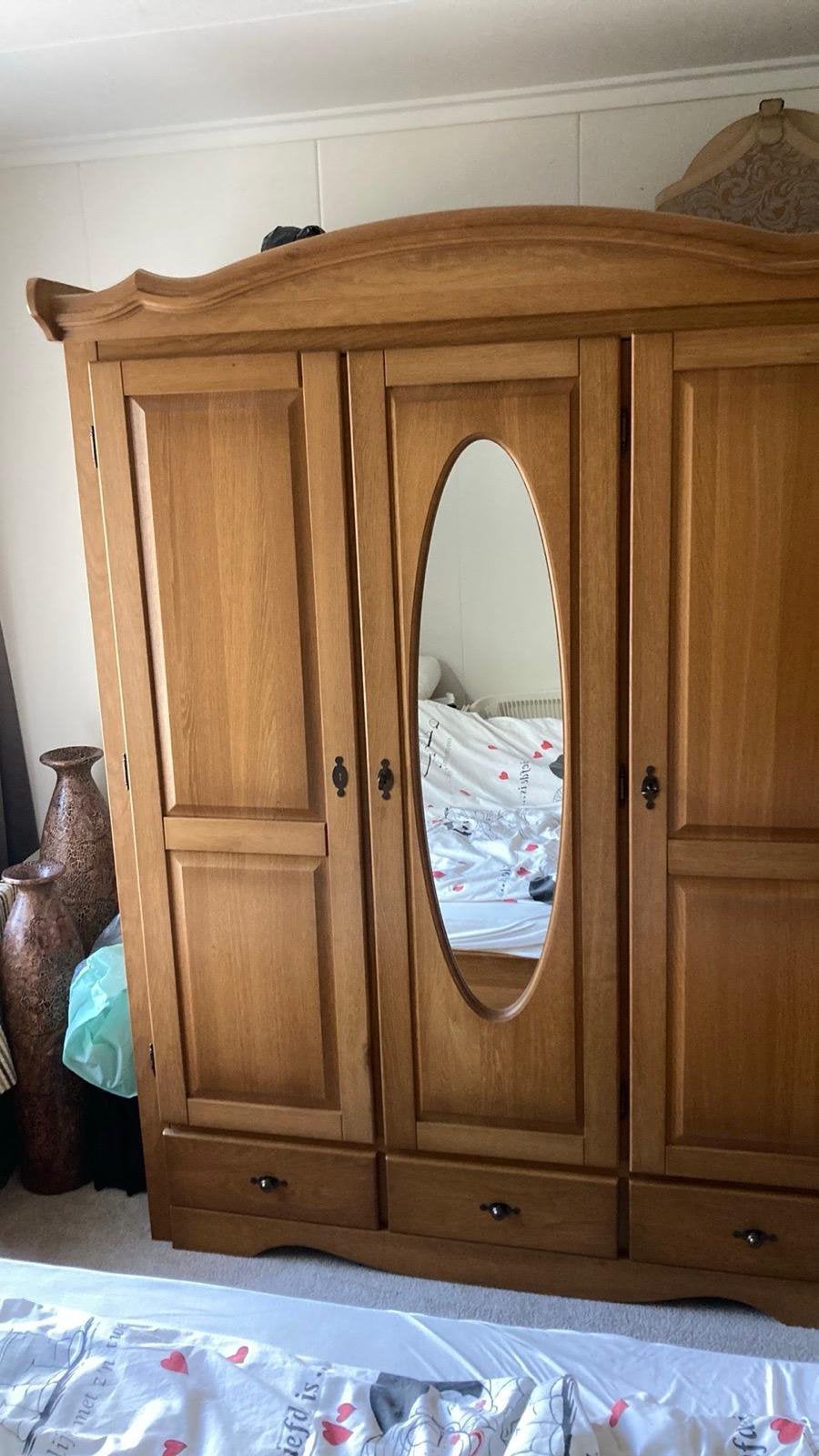 Blankeiken kleding kast en ladeblok, Huis en Inrichting, Ophalen, Gebruikt, 200 cm of meer, 150 tot 200 cm