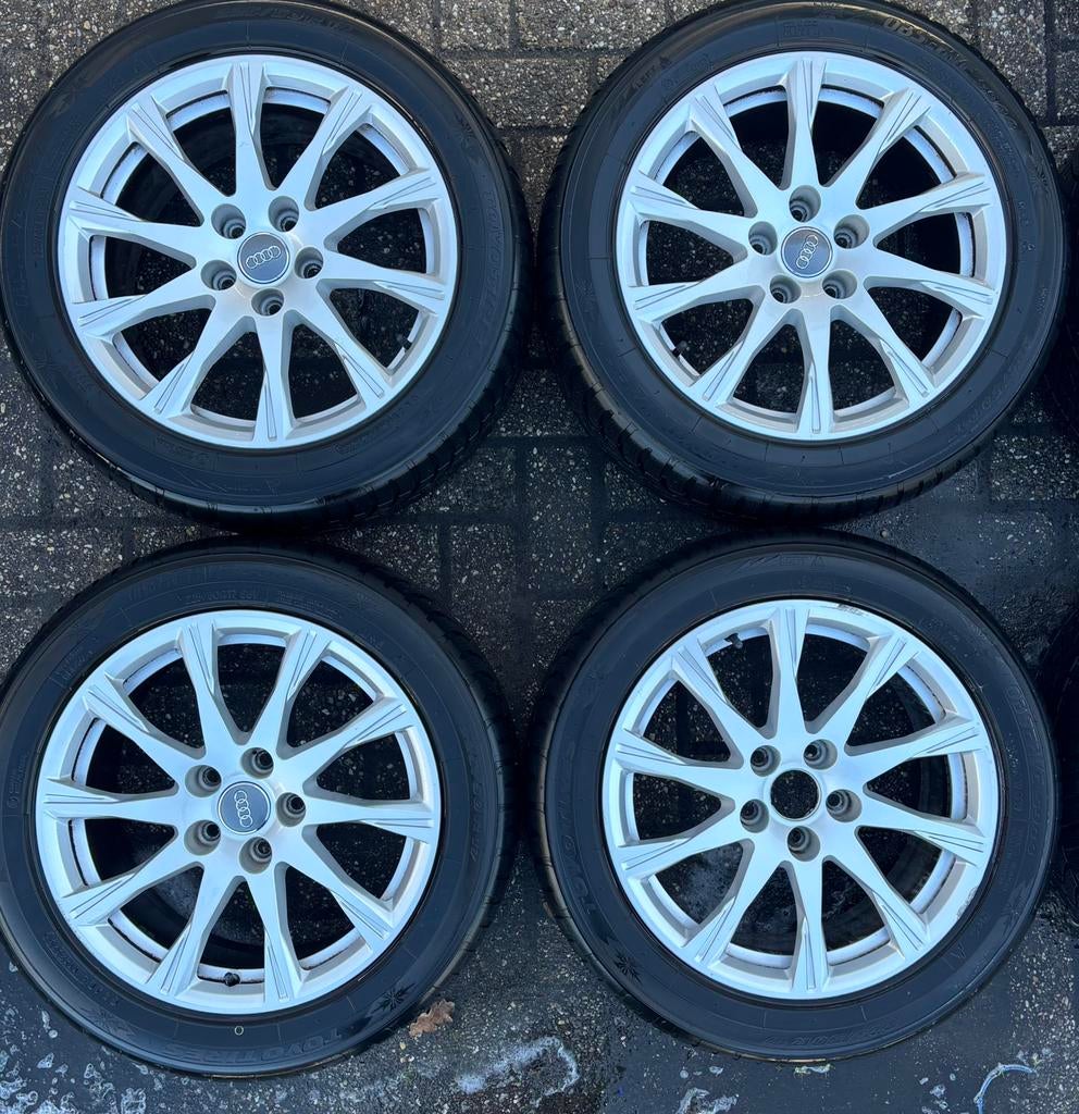 5x112 Audi velgen 225 50 17 winterbanden, Ophalen, Gebruikt, Banden en Velgen, 17 inch