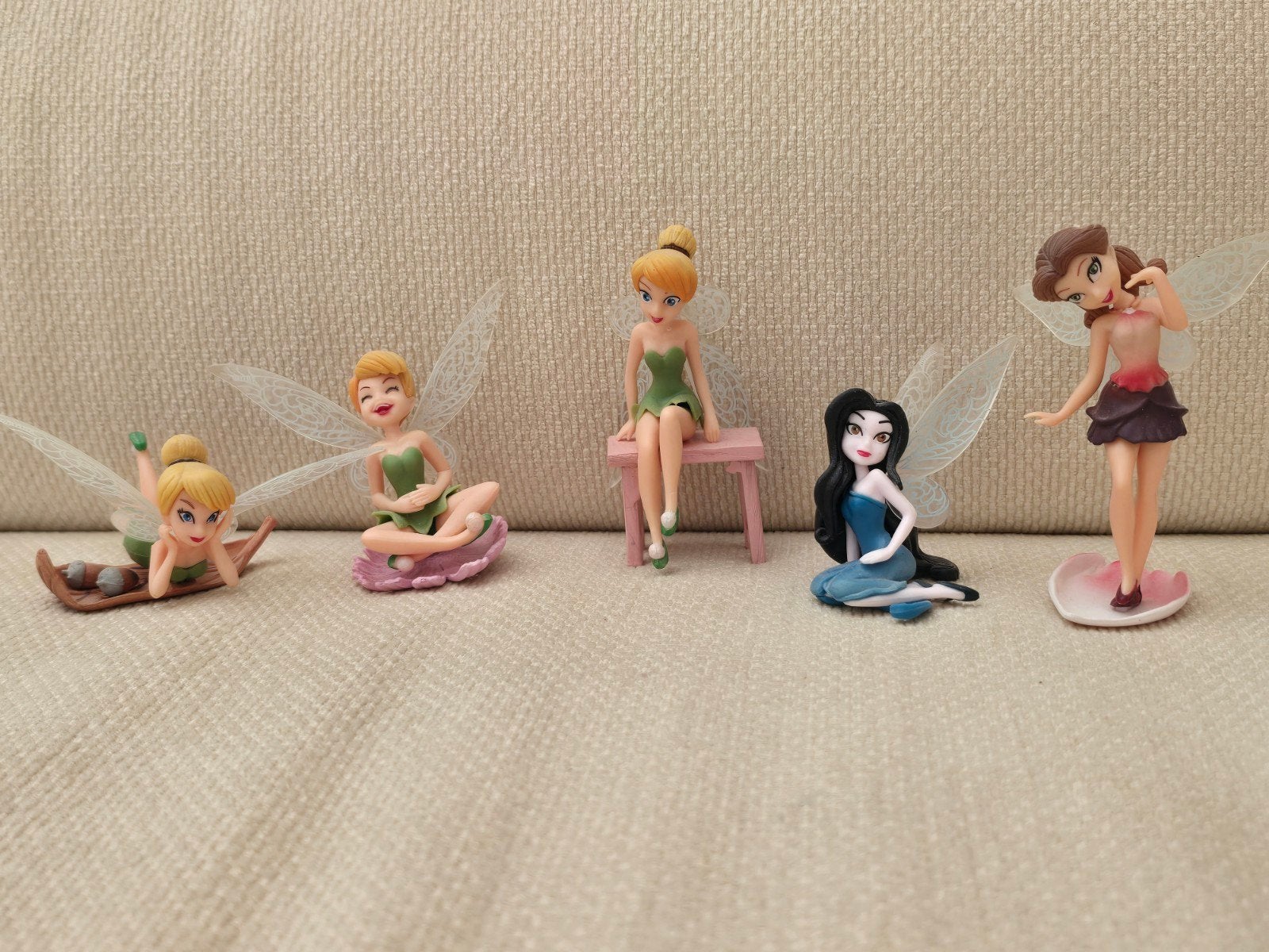 Set van 5 Disney Tinkerbell en Vrienden Beeldjes, Ophalen of Verzenden, Zo goed als nieuw