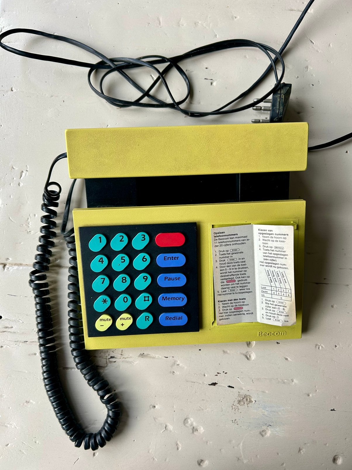 Vintage Bang & Olufsen BeoCom 2000 geel – retro design, Ophalen of Verzenden, Gebruikt