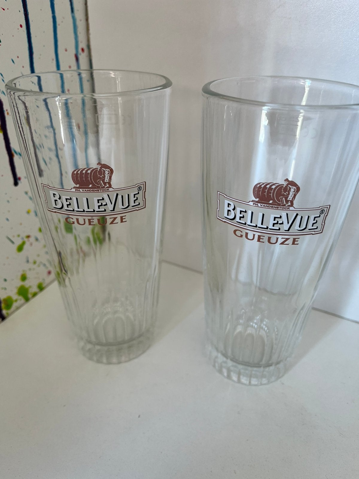 Belle-Vue Gueuze bierglazen set van 6 glazen, Ophalen of Verzenden, Nieuw, Glas of Glazen, Overige merken