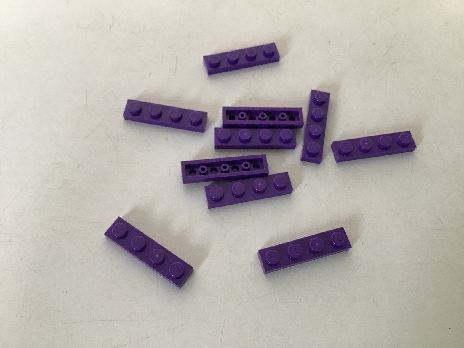 Lego plaat 1x4 donker paars, Ophalen of Verzenden, Gebruikt, Losse stenen, Lego