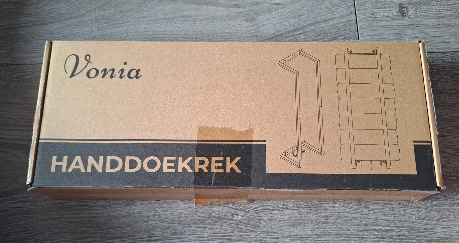 handdoekrek Vonia, Huis en Inrichting, Ophalen, Nieuw, Zwart, Handdoekenrek