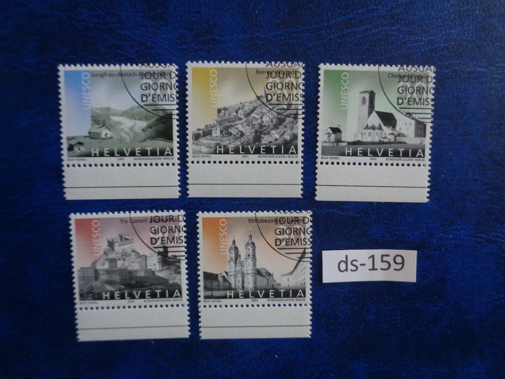 zwitserland - unesco wereld erfgoed 2003 (ds-159), Ophalen of Verzenden, Gestempeld