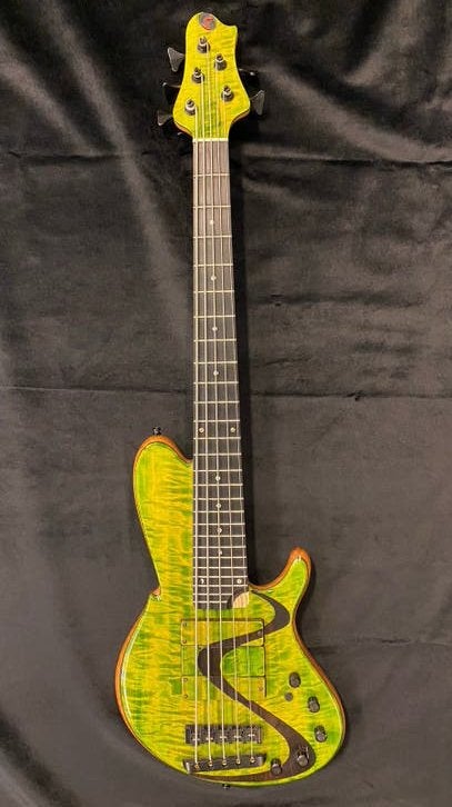 Wood & Tronics - Custom Made 5 Strings Jazz Bass, Ophalen, Gebruikt, Elektrisch, 5-snarig