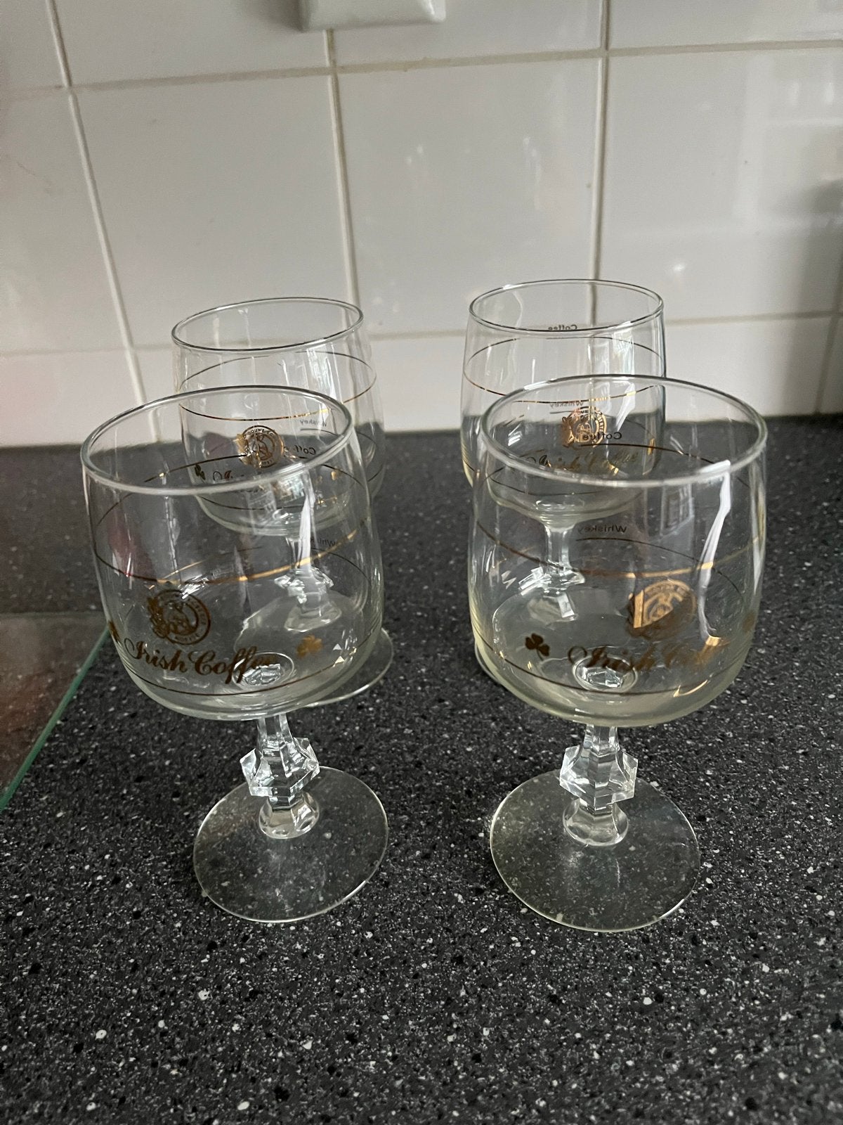 Douwe Egberts Irish Coffee glazen set, Antiek en Kunst, Ophalen