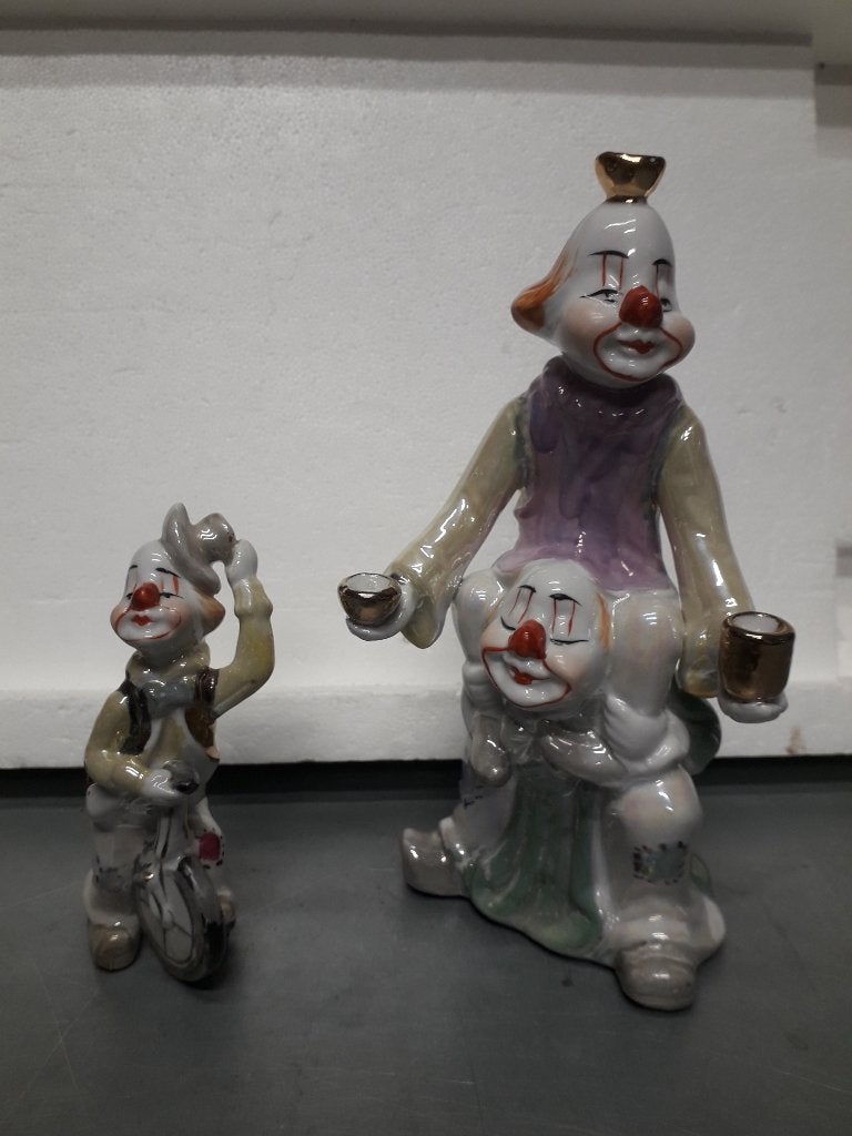 3 VINTAGE CLOWNS BEELDEN I.Z.G.ST ( per stuk te koop, Ophalen of Verzenden